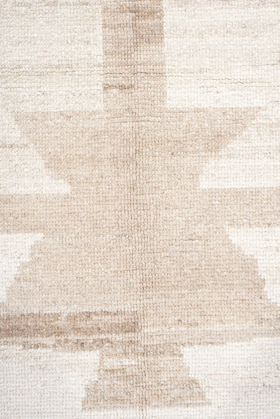 9' x 11' one-of-a-kind handmade vintage Oushak large size rug. Color palette: ivory, taupe, beige, cream, gray