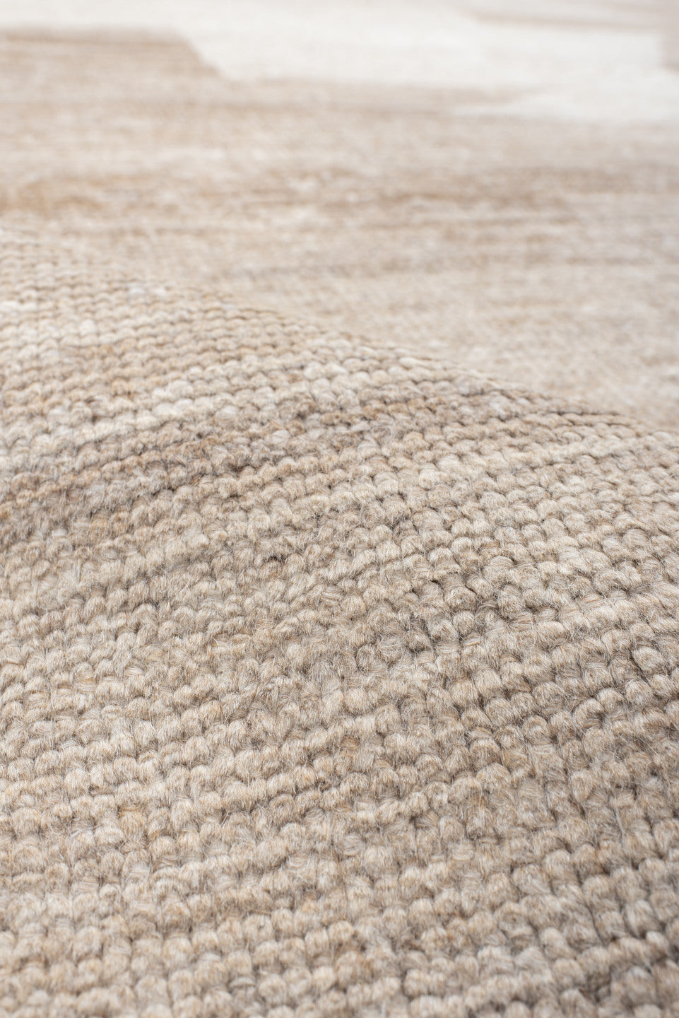 9' x 11' one-of-a-kind handmade vintage Oushak large size rug. Color palette: ivory, taupe, beige, cream, gray