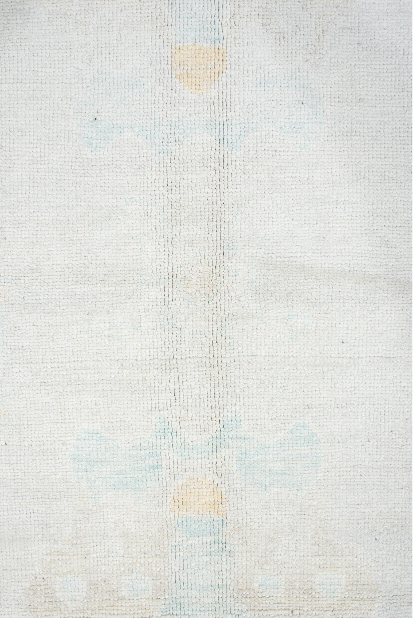 8' x 11' one-of-a-kind handmade vintage Oushak large size rug. Color palette: floral white, gainsboro, gray, honeydew