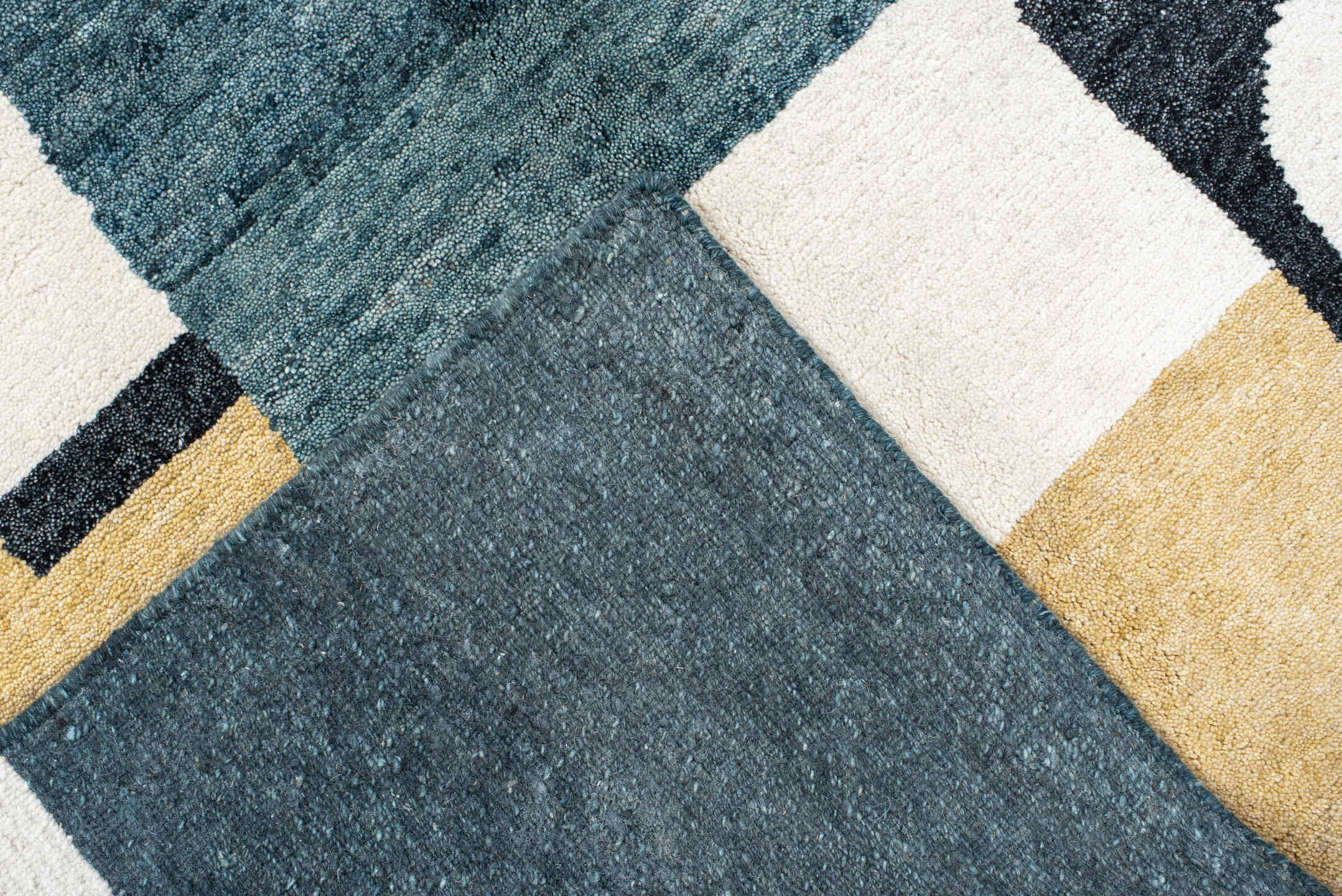 8' x 10' one-of-a-kind handmade vintage large size rug. Color palette: sage, gold, teal, ivory, charcoal, slate, green