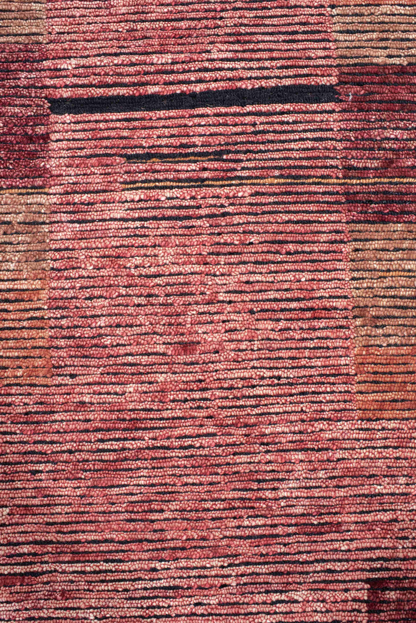 8' x 10' one-of-a-kind handmade vintage Tribeca large size rug. Color palette: rose, rust, burgundy, terra cotta, blush