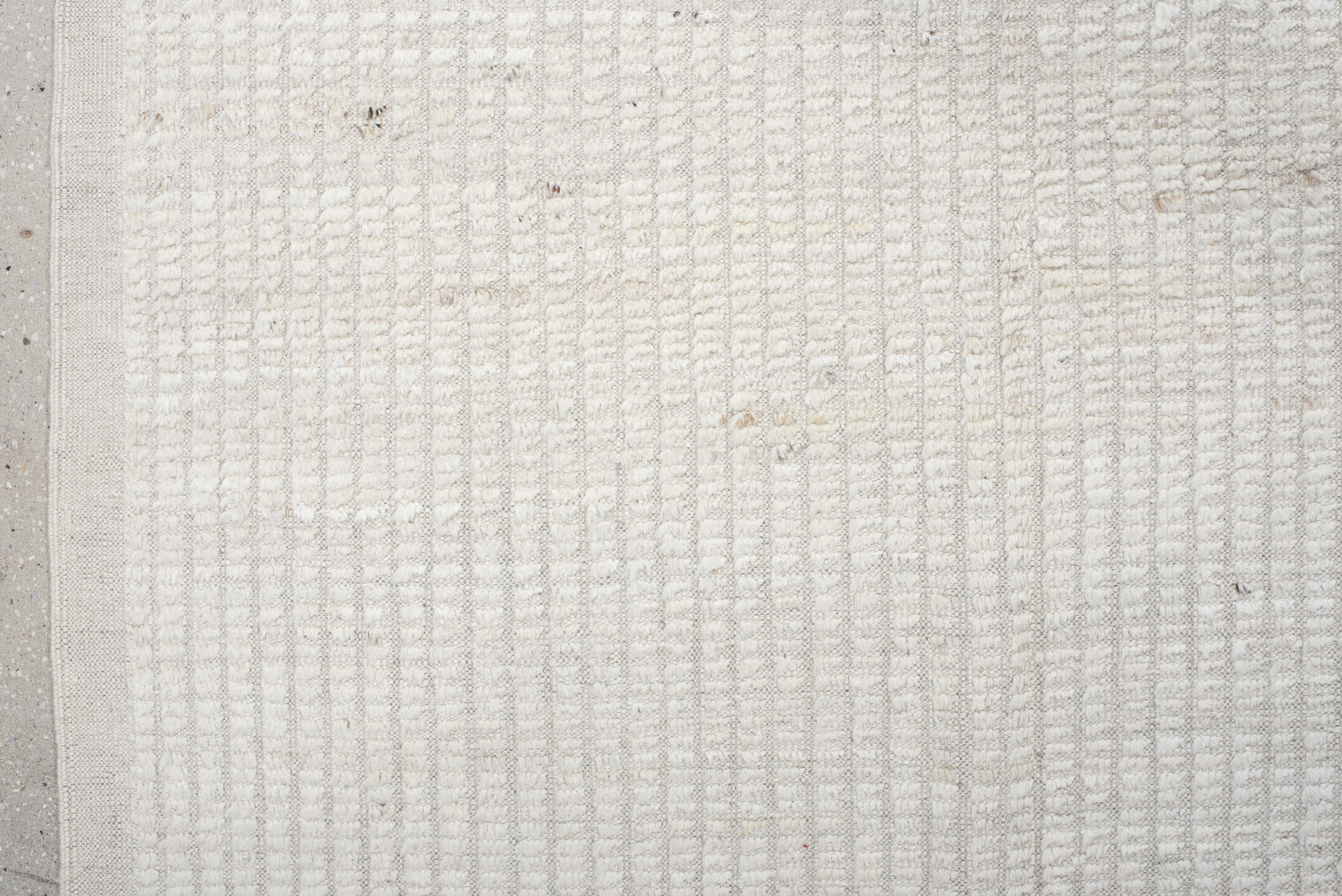 9' x 12' one-of-a-kind handmade vintage Tulu large size rug. Color palette: dark gray, gainsboro, gray, light gray, linen