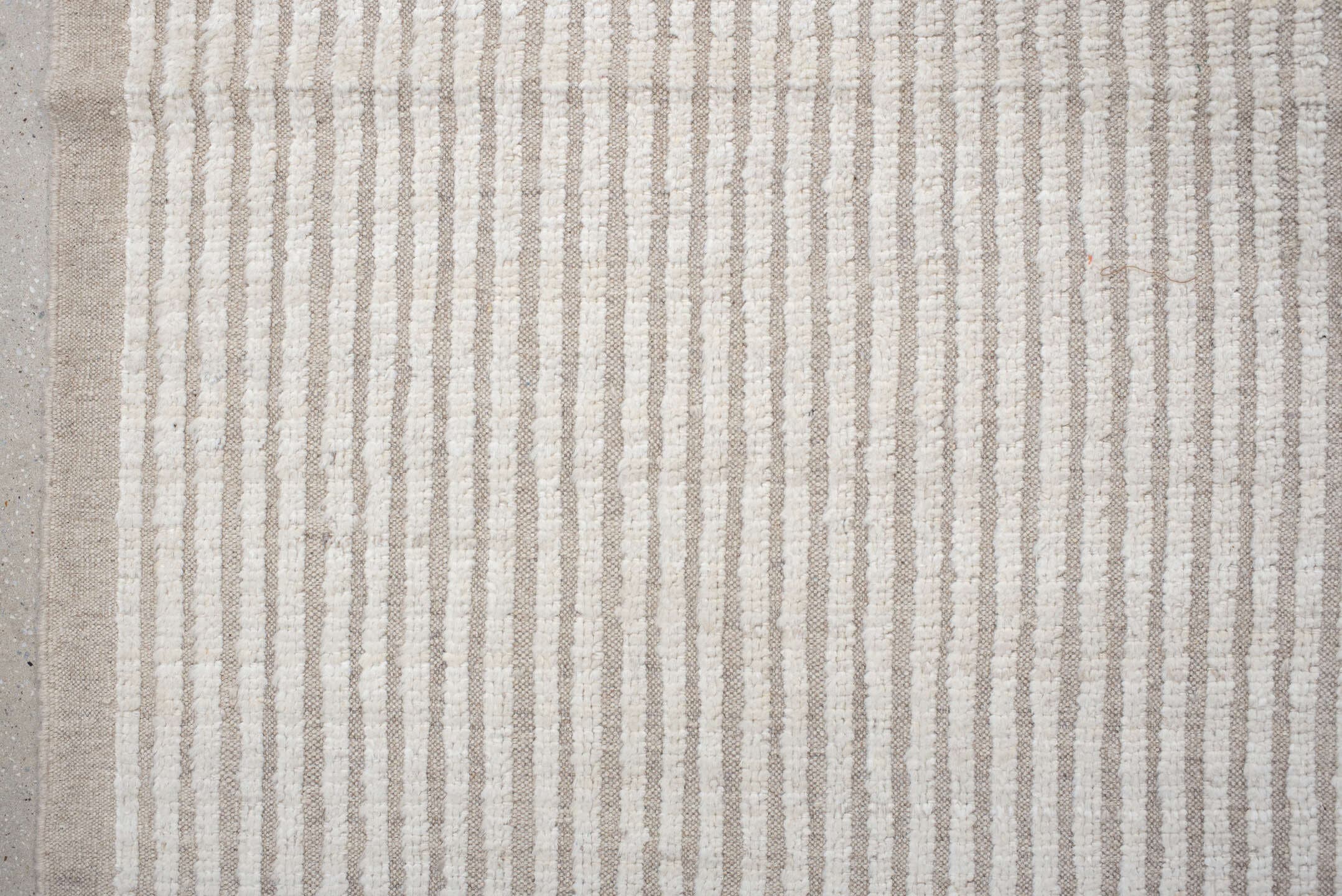 6' x 10' one-of-a-kind handmade vintage Tulu large size rug. Color palette: ivory, beige, cream, taupe, gray