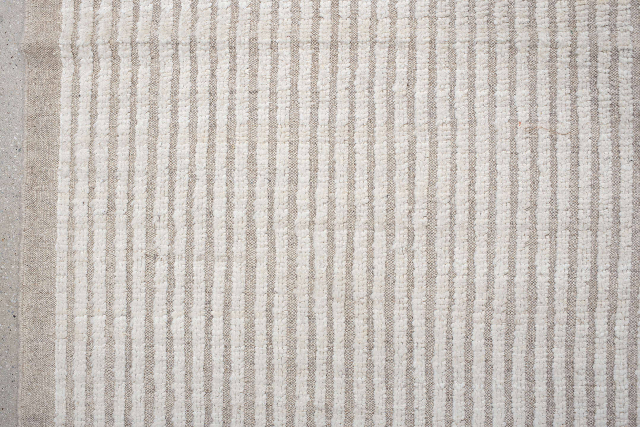 6' x 10' one-of-a-kind handmade vintage Tulu large size rug. Color palette: ivory, beige, cream, taupe, gray