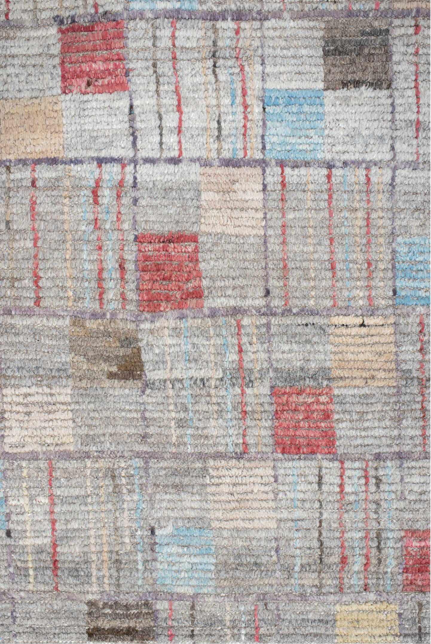 8' x 10' one-of-a-kind handmade vintage Tulu large size rug. Color palette: brown, dark gray, gainsboro, gray, light blue