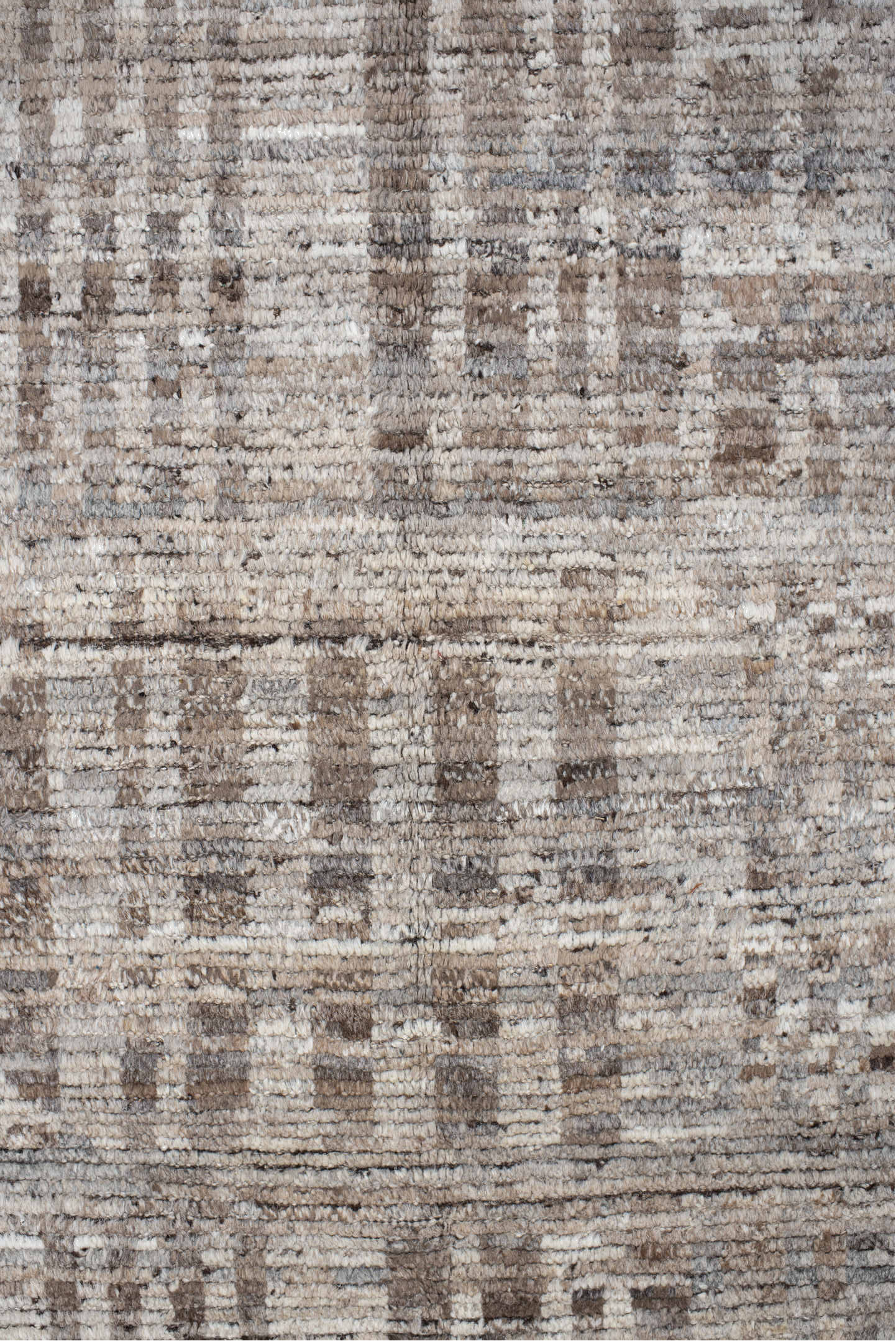 6' x 9' one-of-a-kind handmade vintage Tulu medium size rug. Color palette: gainsboro, gray, light gray, off-white, pink