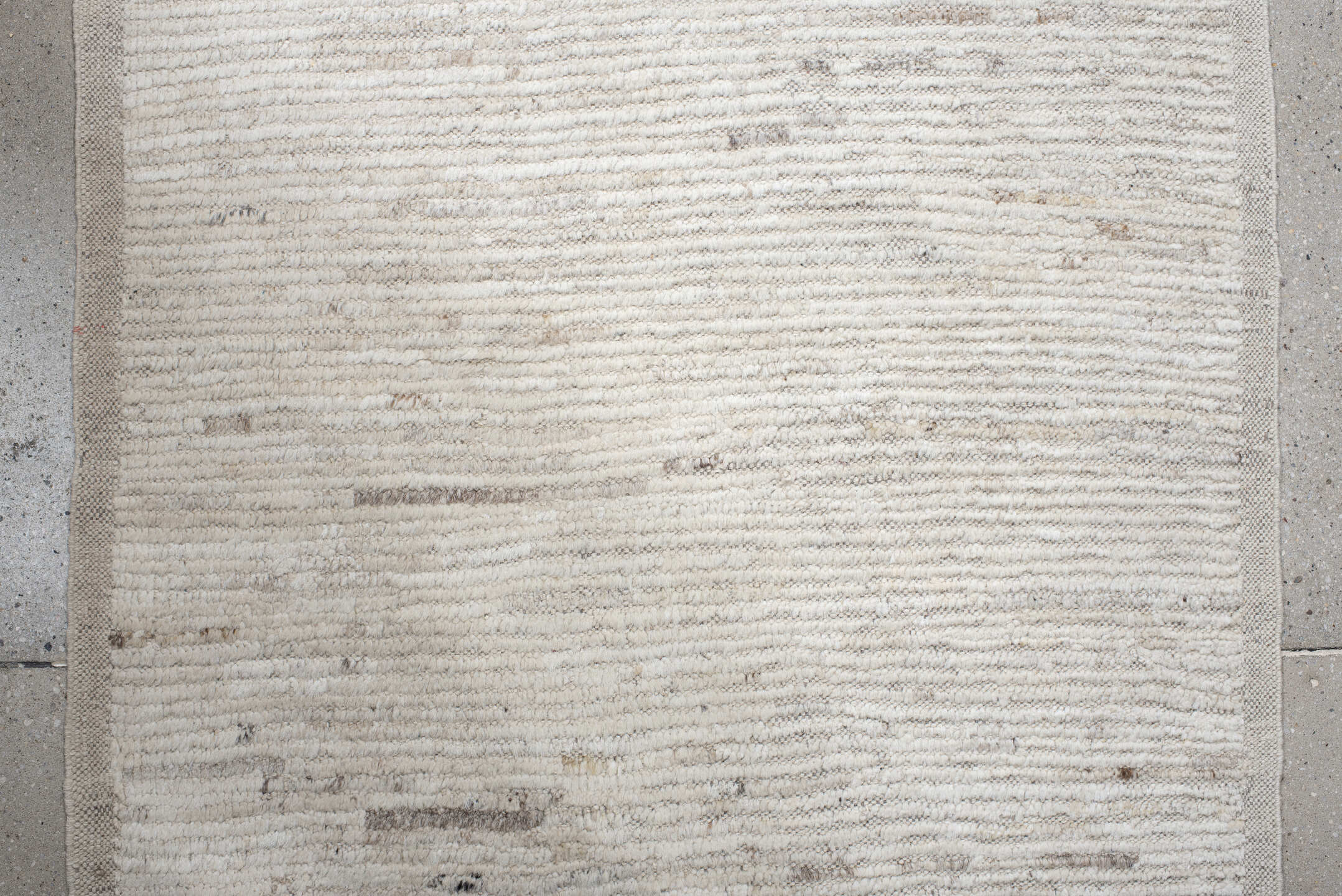 3' x 27' one-of-a-kind handmade vintage Tulu runner rug. Color palette: off-white, gray, light gray, pink, brown, white