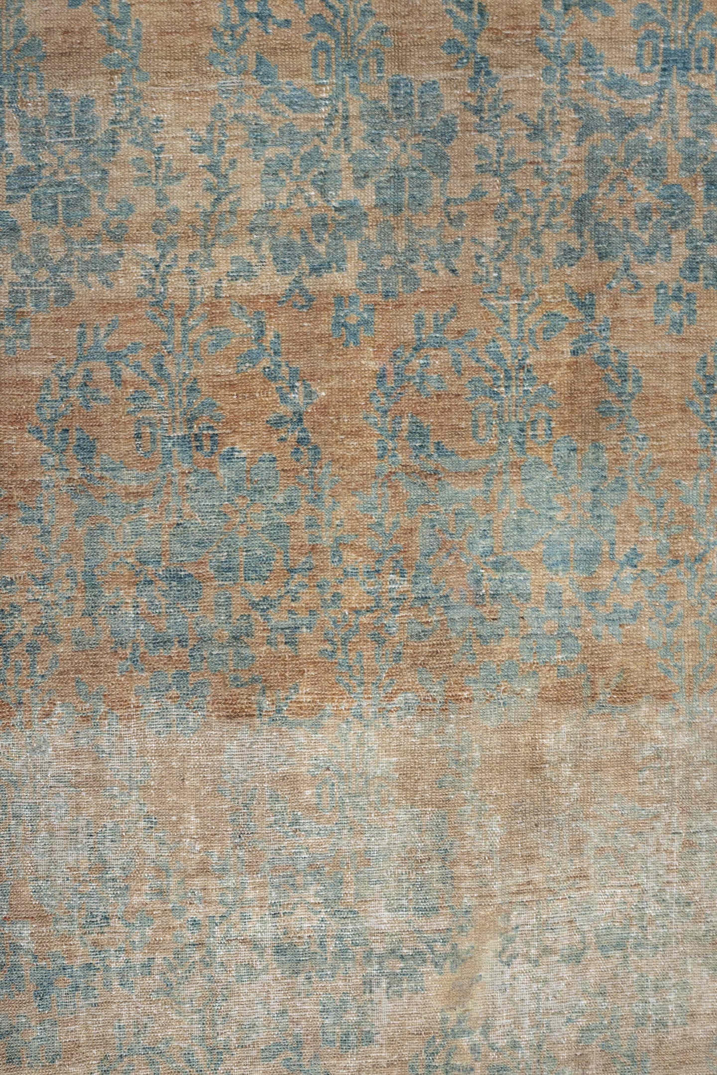 7' x 11' one-of-a-kind handmade antique Malayer large size rug. Color palette: ivory, aqua, sage, gold, rose, taupe, rust