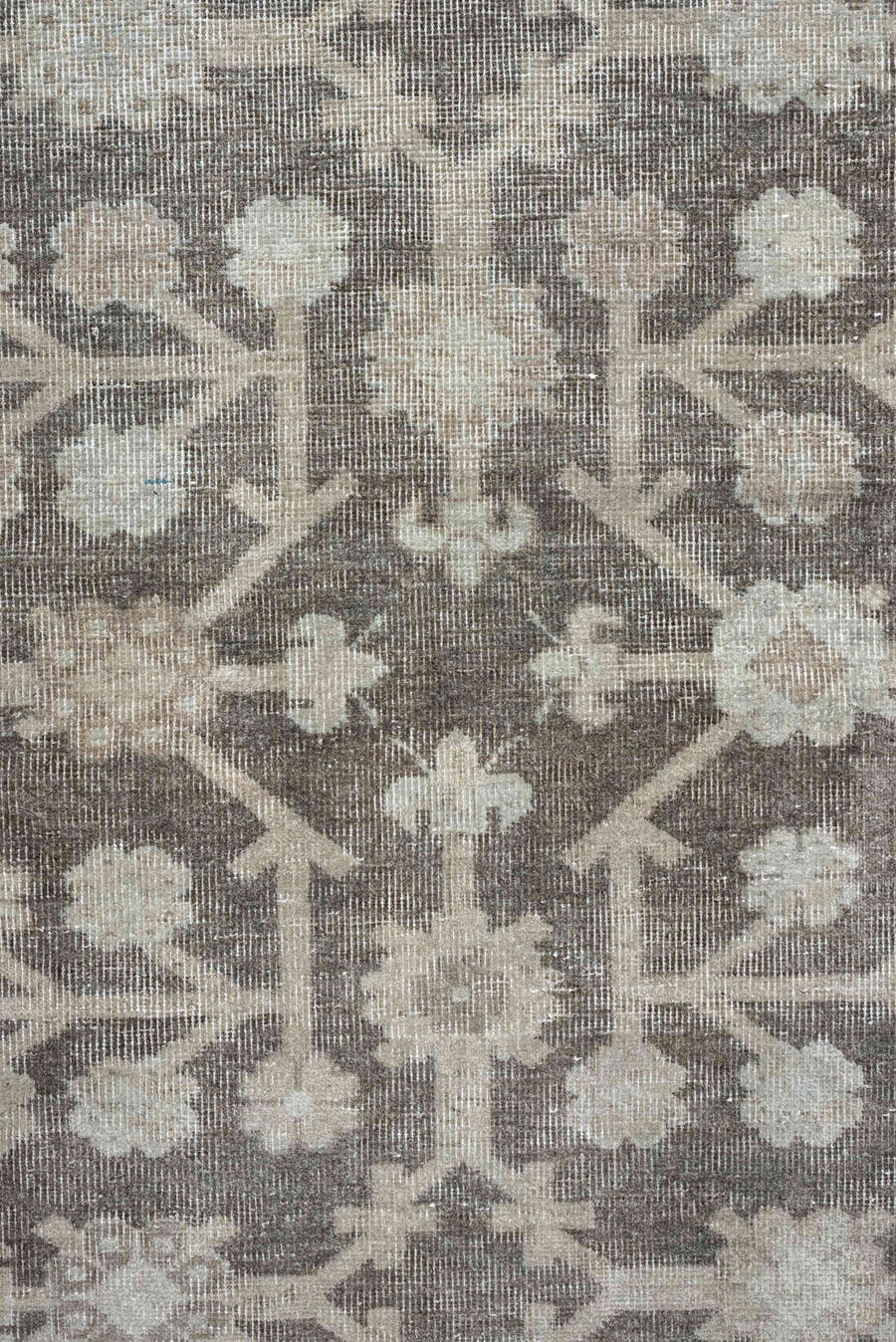 12' x 14' one-of-a-kind handmade vintage Khotan oversize rug. Color palette: taupe, ivory, beige, brown, camel, slate, gray