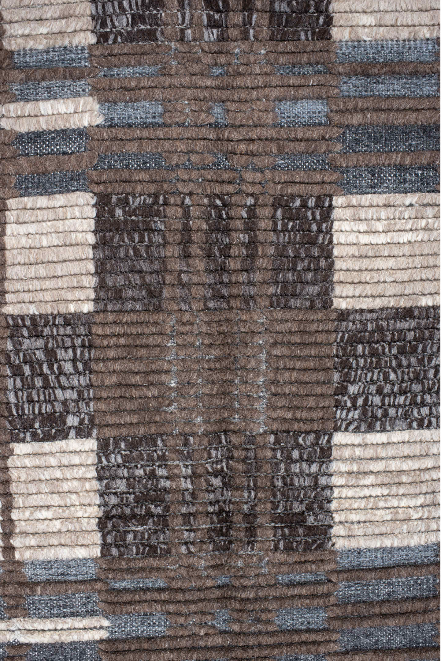 9' x 12' one-of-a-kind handmade vintage Tulu large size rug. Color palette: black, charcoal, dark gray, dim gray, gainsboro