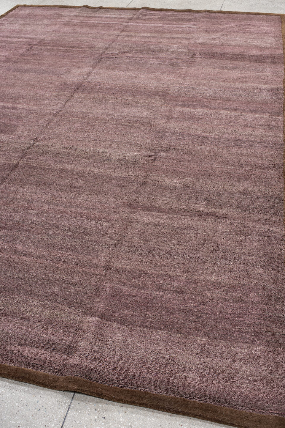 9' x 12' one-of-a-kind handmade handmade Contemporary large size rug. Color palette: rose, taupe, mauve, dusty lavender