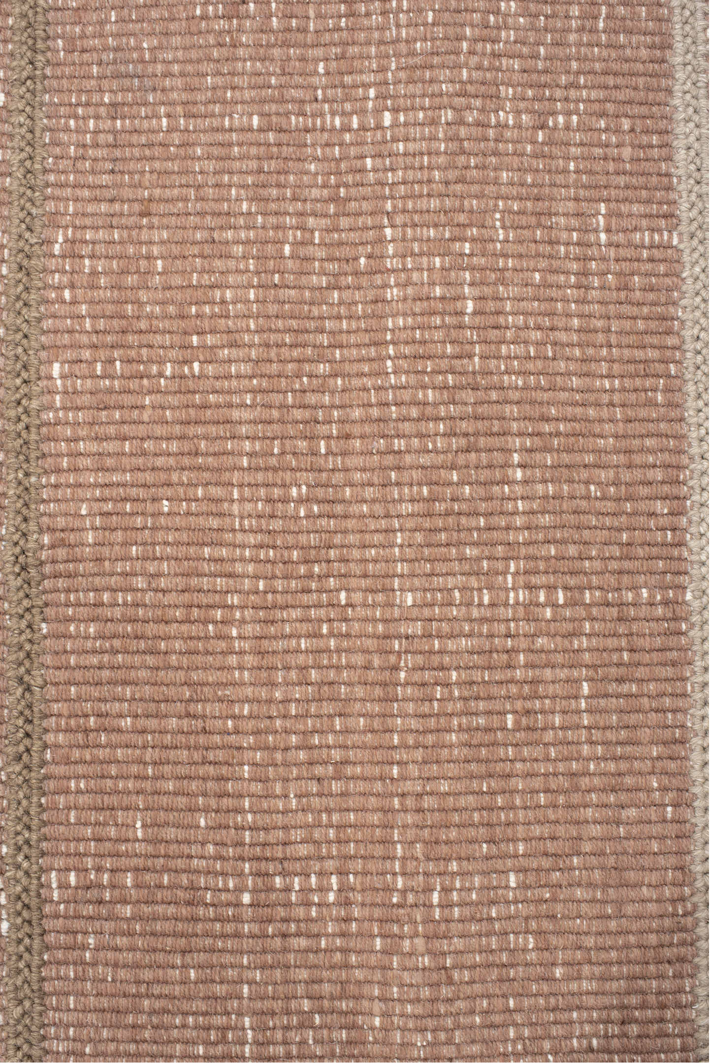 6' x 9' one-of-a-kind handmade vintage Flatweave medium size rug. Color palette: brown, off-white, orange, pink