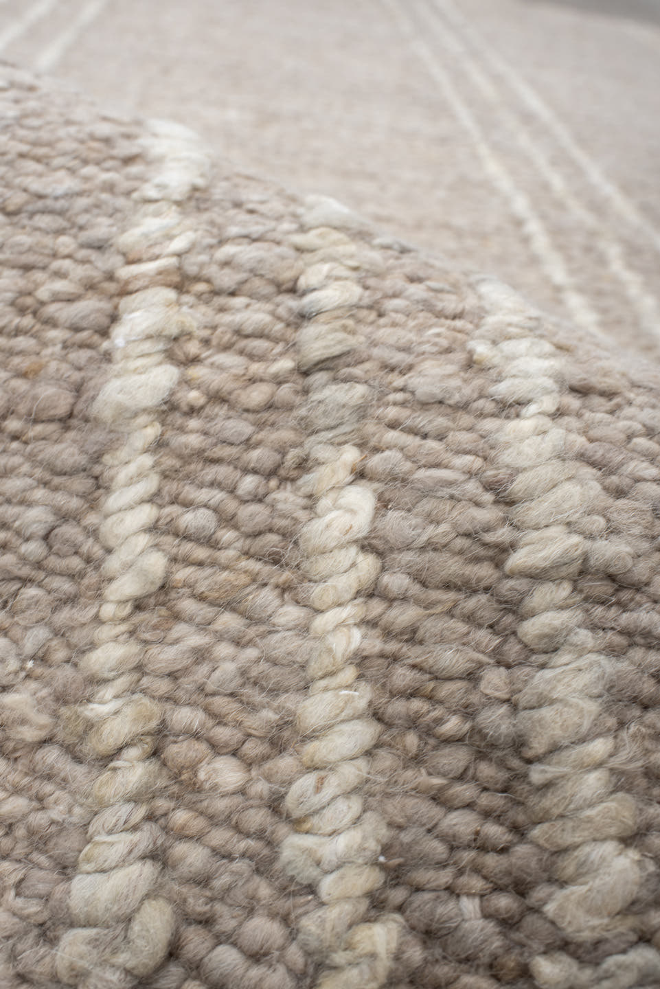 6' x 9' one-of-a-kind handmade vintage Flatweave medium size rug. Color palette: taupe, ivory, beige, cream, gray