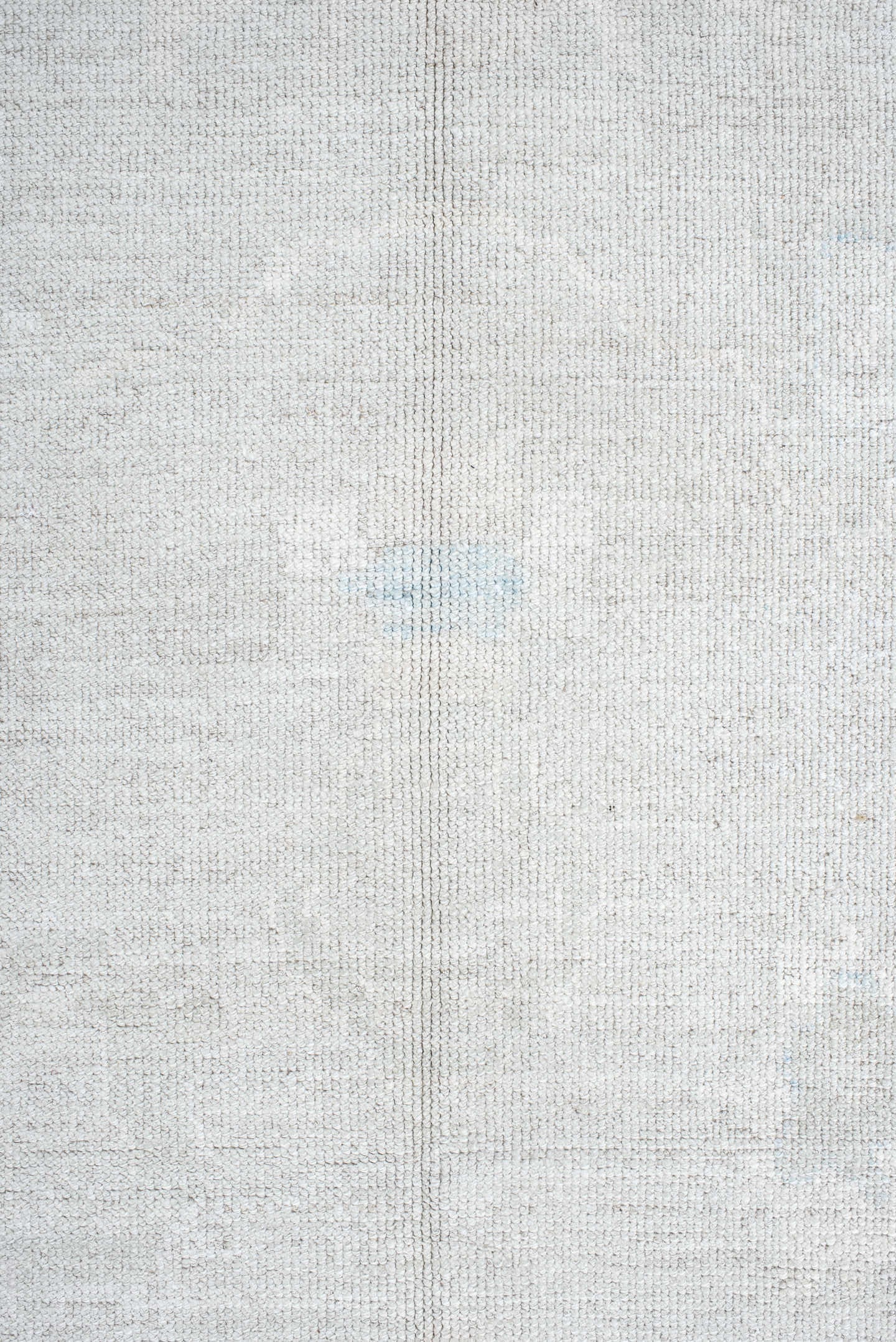 12' x 14' one-of-a-kind handmade vintage Oushak oversize rug. Color palette: ivory, pale blue, light gray, cream, light blue