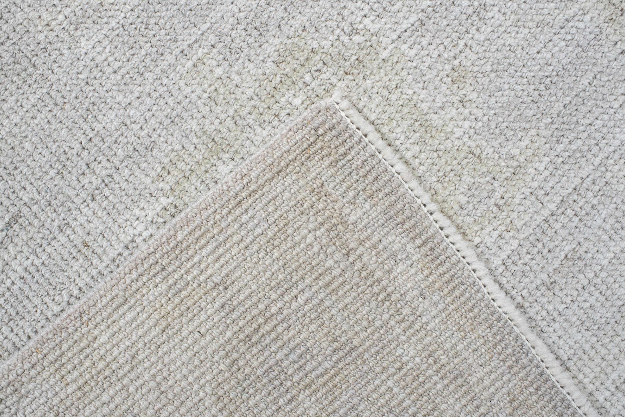 2' x 8' one-of-a-kind handmade vintage Oushak runner rug. Color palette: ivory, cream, taupe, beige, light gray, gray