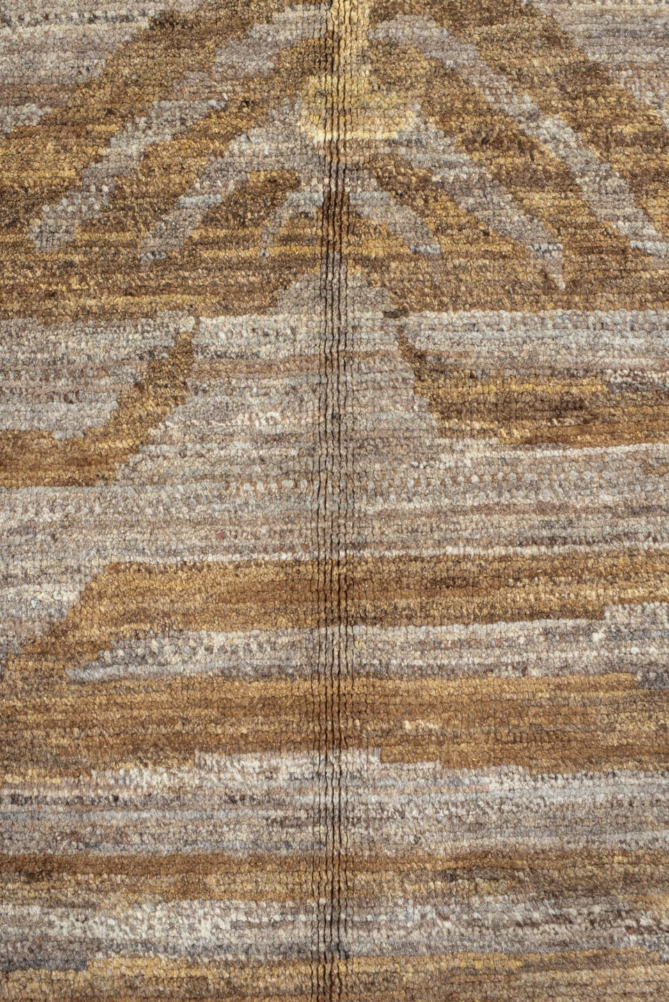 8' x 13' one-of-a-kind handmade vintage Tiger large size rug. Color palette: sage, taupe, camel, brown, rust, ivory