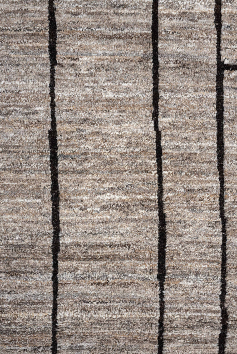 9' x 11' one-of-a-kind handmade vintage Moroccan large size rug. Color palette: taupe, ivory, charcoal, greige, stone, beige