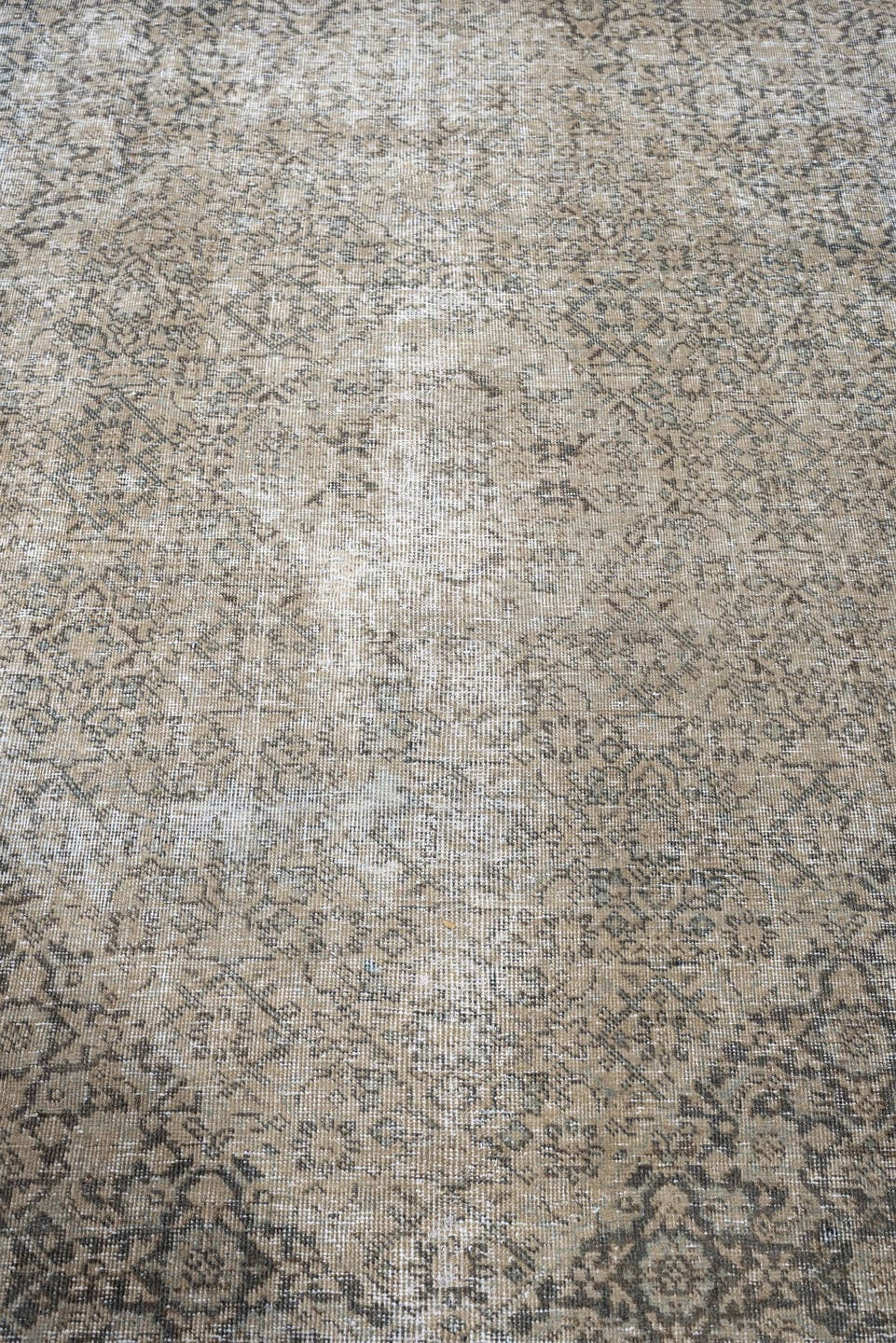 8' x 10' one-of-a-kind handmade antique Tabriz large size rug. Color palette: ivory, taupe, charcoal, gray, beige, cream