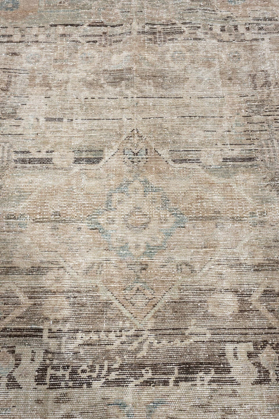 4' x 6' one-of-a-kind handmade antique Hamadan small size rug. Color palette: ivory, taupe, beige, blue gray, charcoal