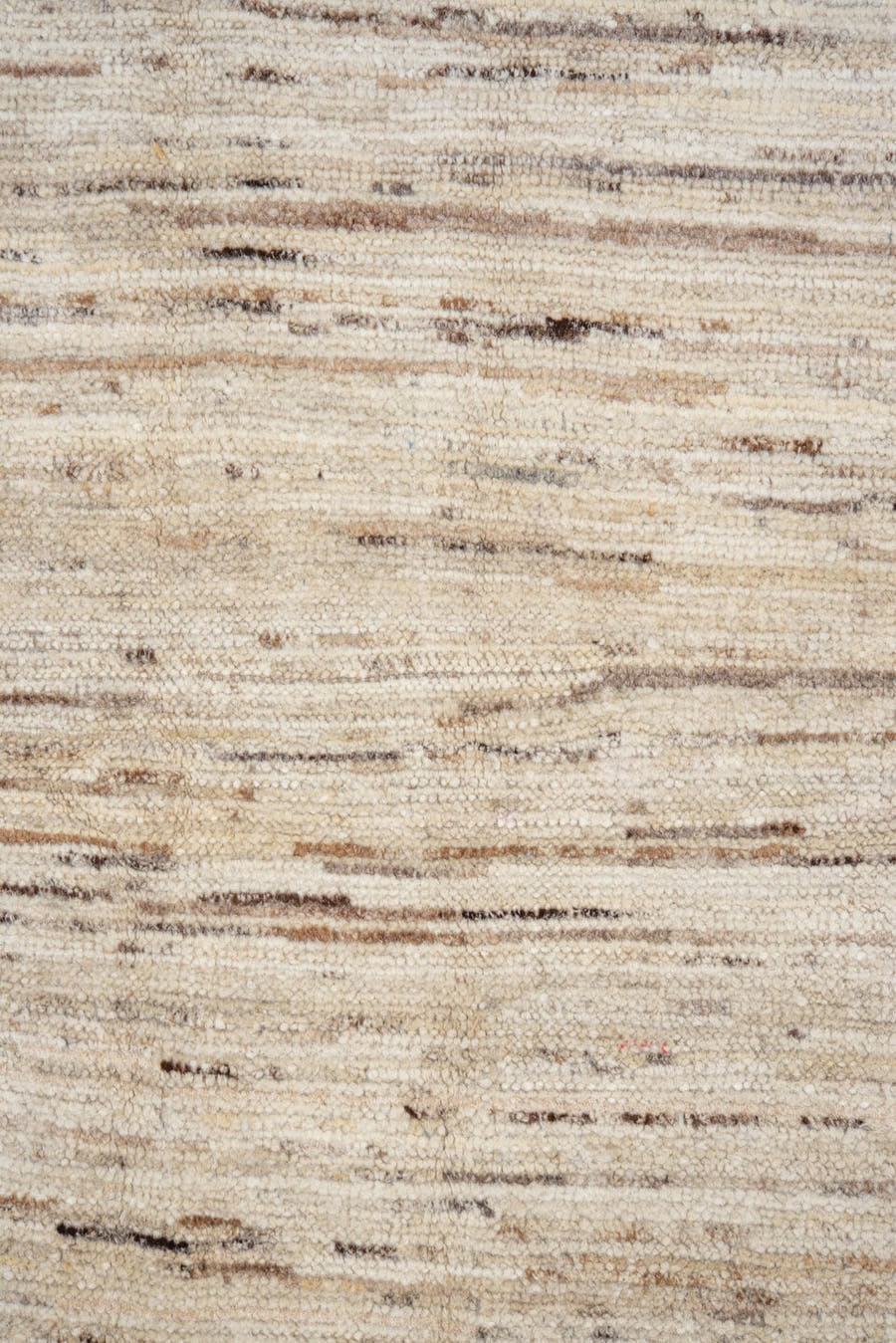 6' x 8' one-of-a-kind handmade vintage Tulu medium size rug. Color palette: ivory, taupe, brown, charcoal, beige, gray