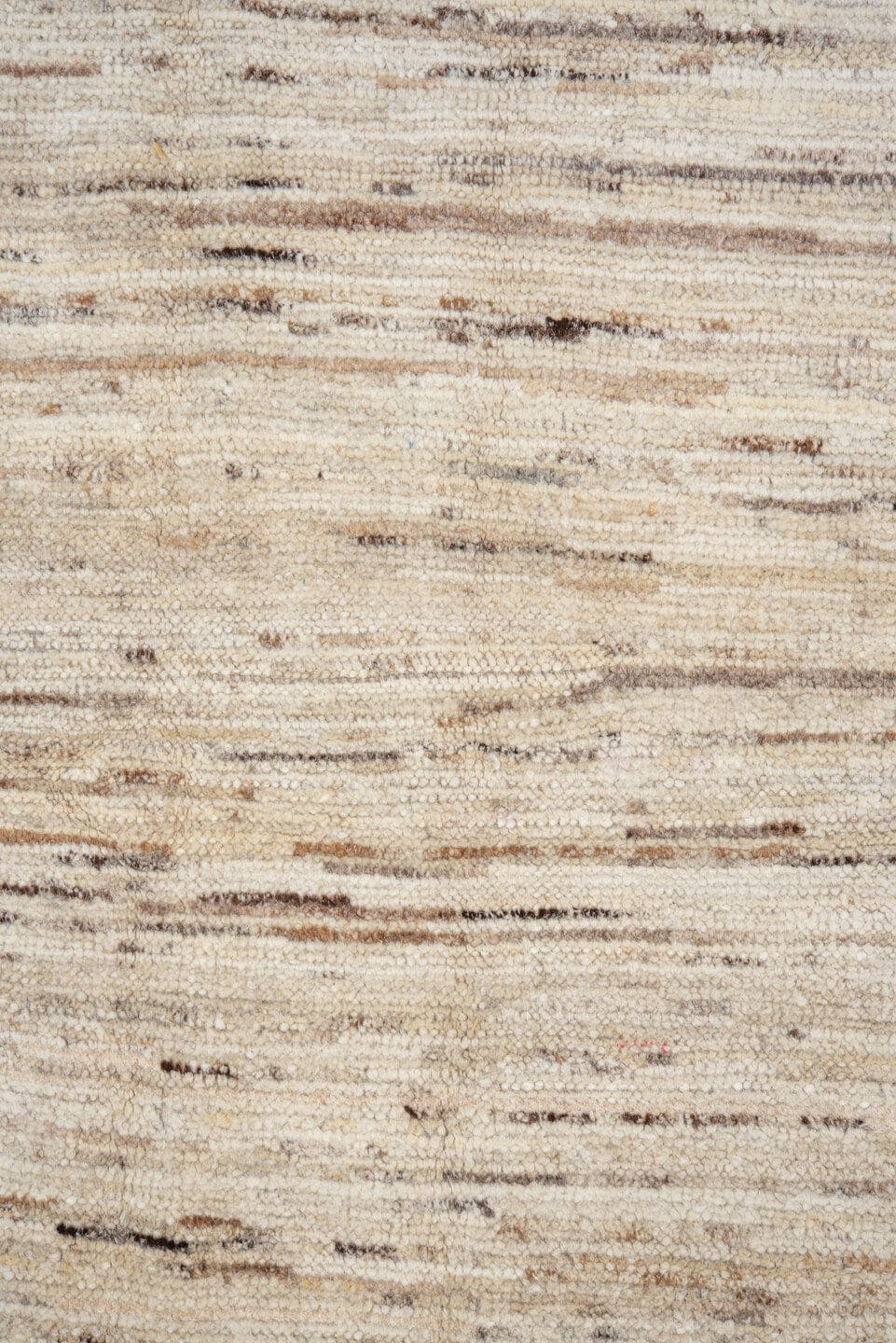 6' x 8' one-of-a-kind handmade vintage Tulu medium size rug. Color palette: ivory, taupe, brown, charcoal, beige, gray