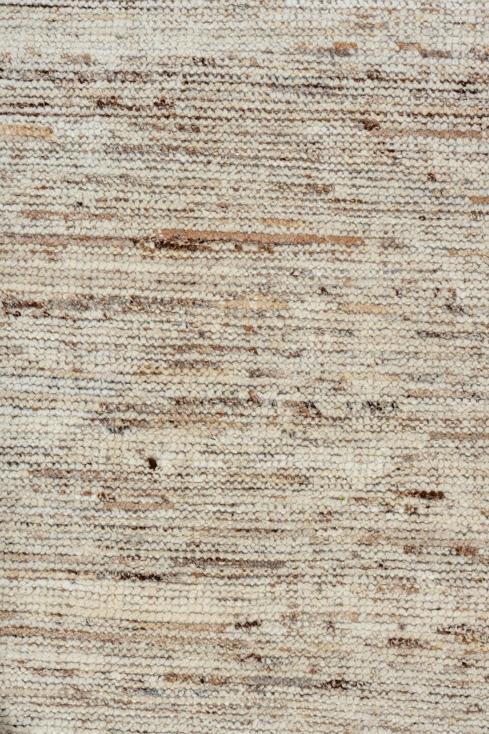 3' x 9' one-of-a-kind handmade vintage Tulu runner rug. Color palette: ivory, brown, taupe, camel, beige, gray
