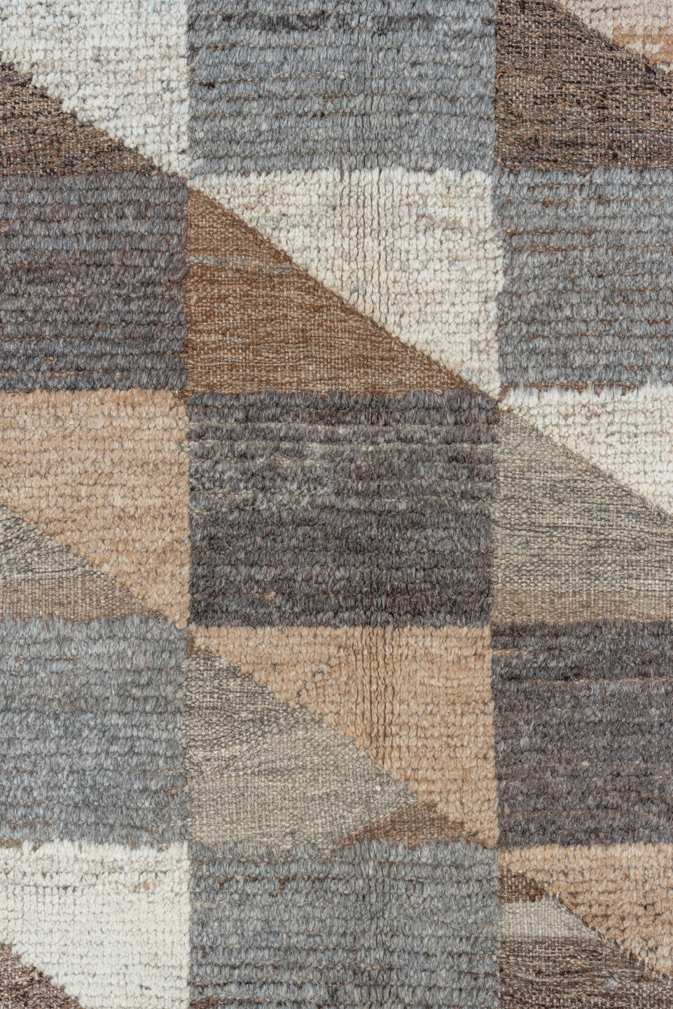 13' x 20' one-of-a-kind handmade vintage Tulu oversize rug. Color palette: taupe, ivory, slate, camel, gray, beige, charcoal