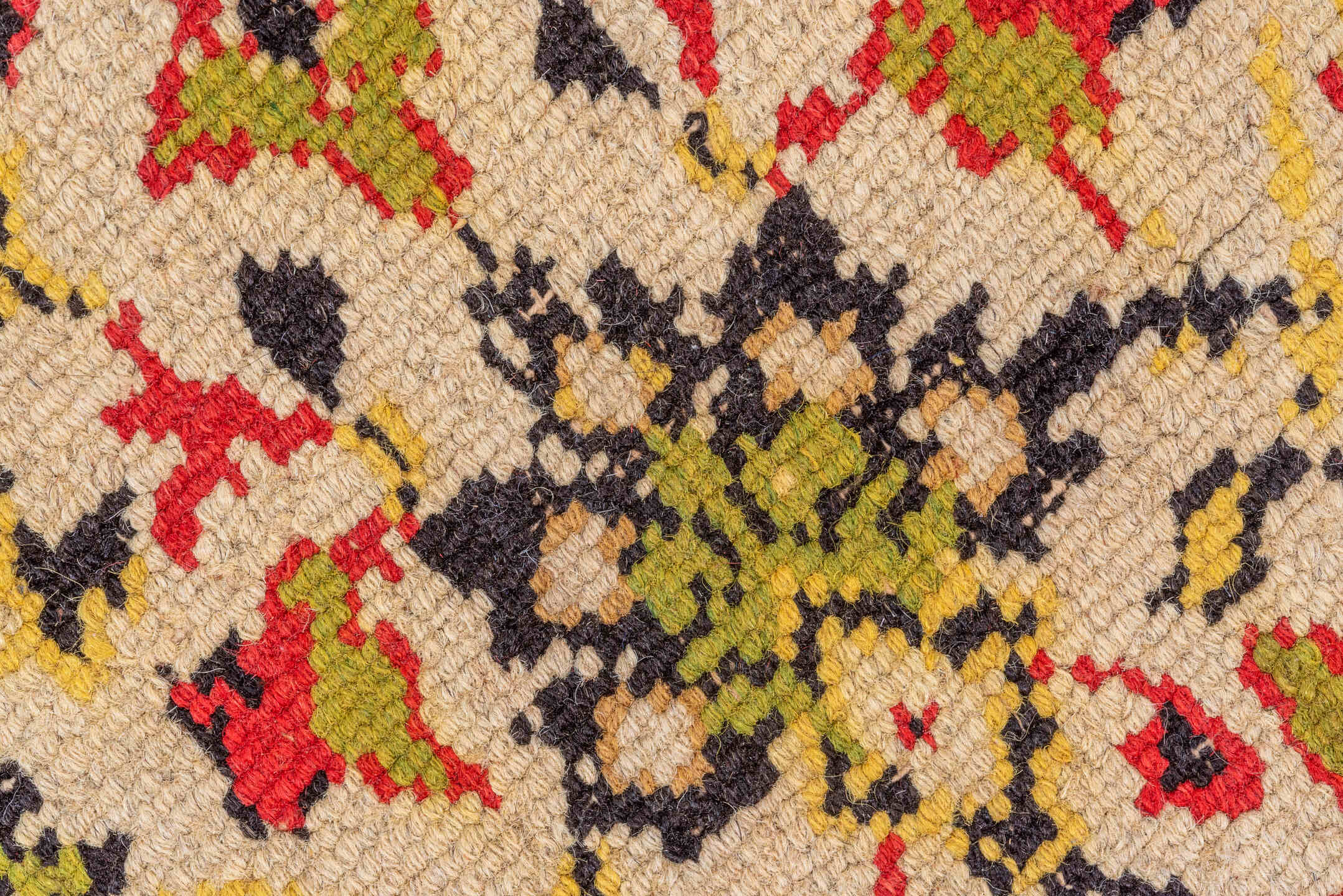 2' x 6' one-of-a-kind handmade vintage Agra runner rug. Color palette: ivory, rust, gold, olive, burgundy, camel, charcoal