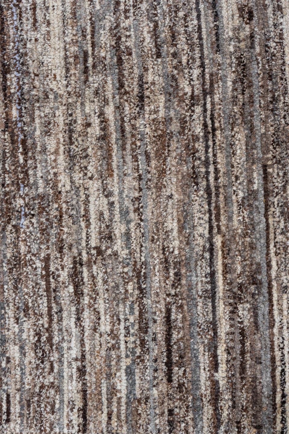 8' x 9' one-of-a-kind handmade vintage Tulu rug. Color palette: taupe, brown, ivory, gray, charcoal, beige, black