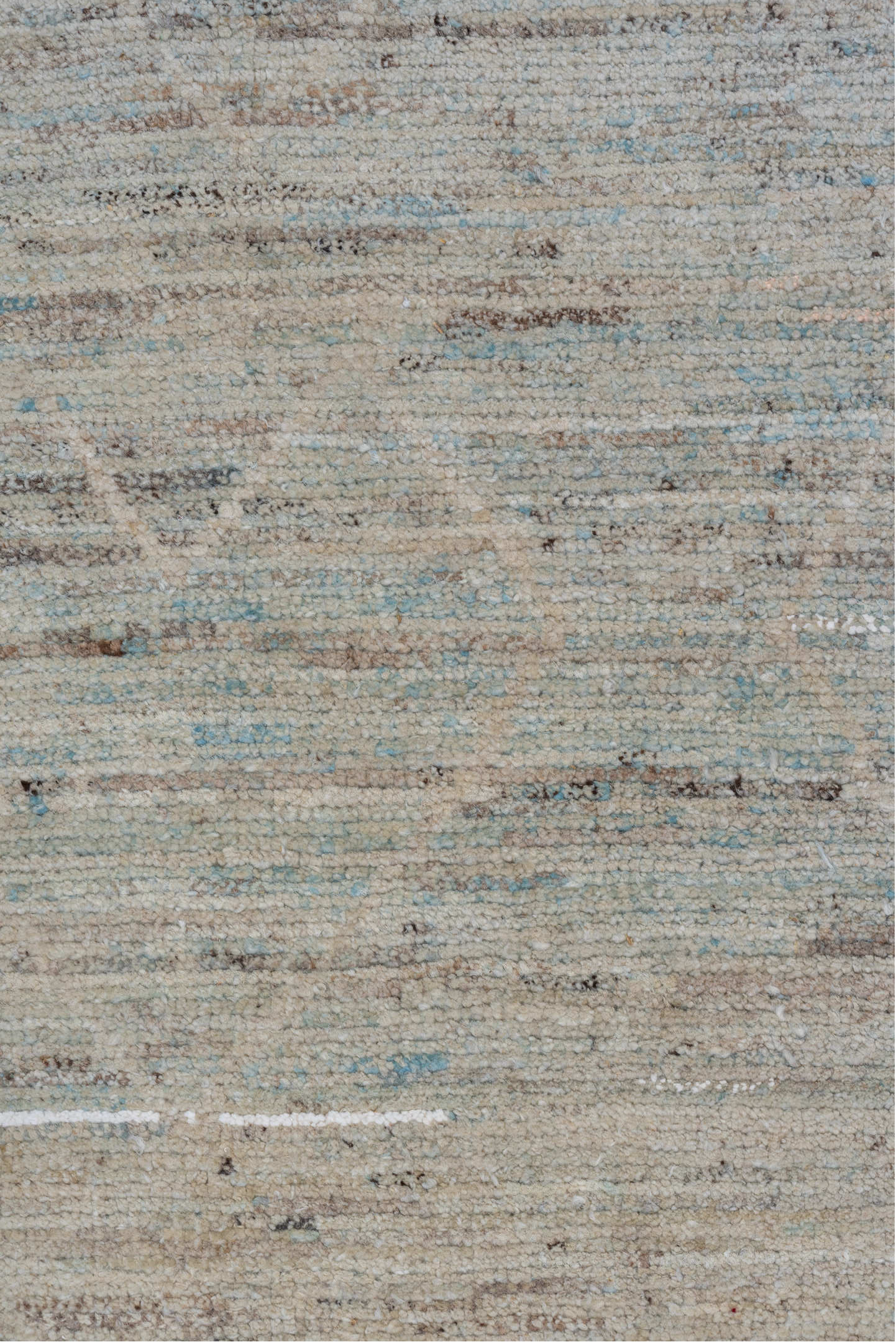 5' x 11' one-of-a-kind handmade vintage Tulu runner rug. Color palette: dim gray, gainsboro, gray, light gray, off-white