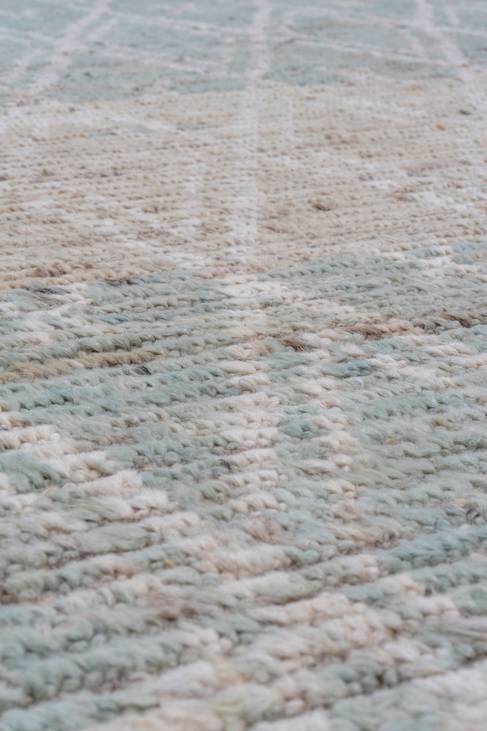 8' x 9' one-of-a-kind handmade vintage Tulu rug. Color palette: dark gray, gainsboro, gray, light gray, off-white, pink