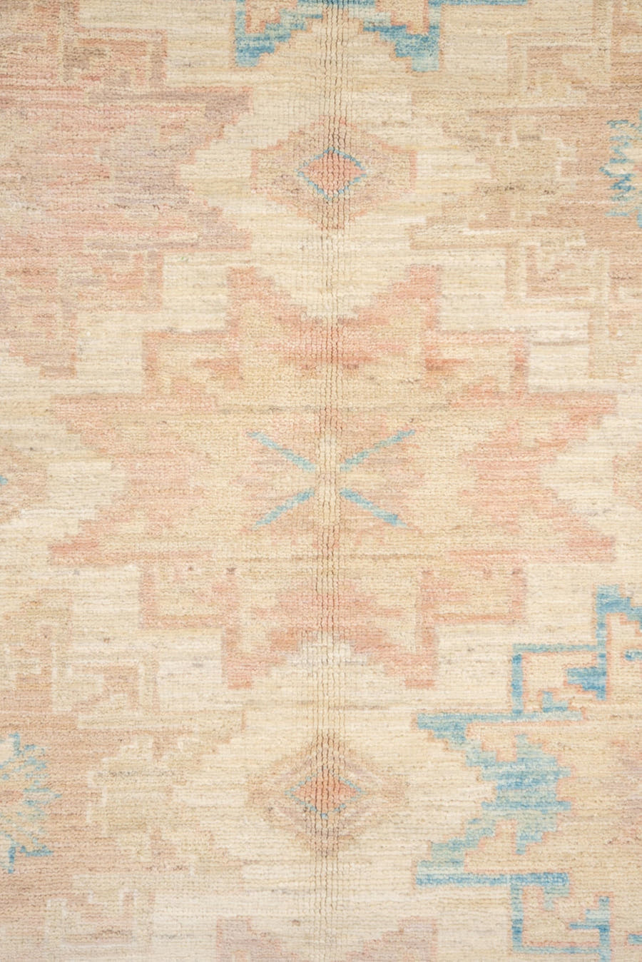 8' x 10' one-of-a-kind handmade vintage Sivas large size rug. Color palette: ivory, powder_blue, blush, beige, taupe