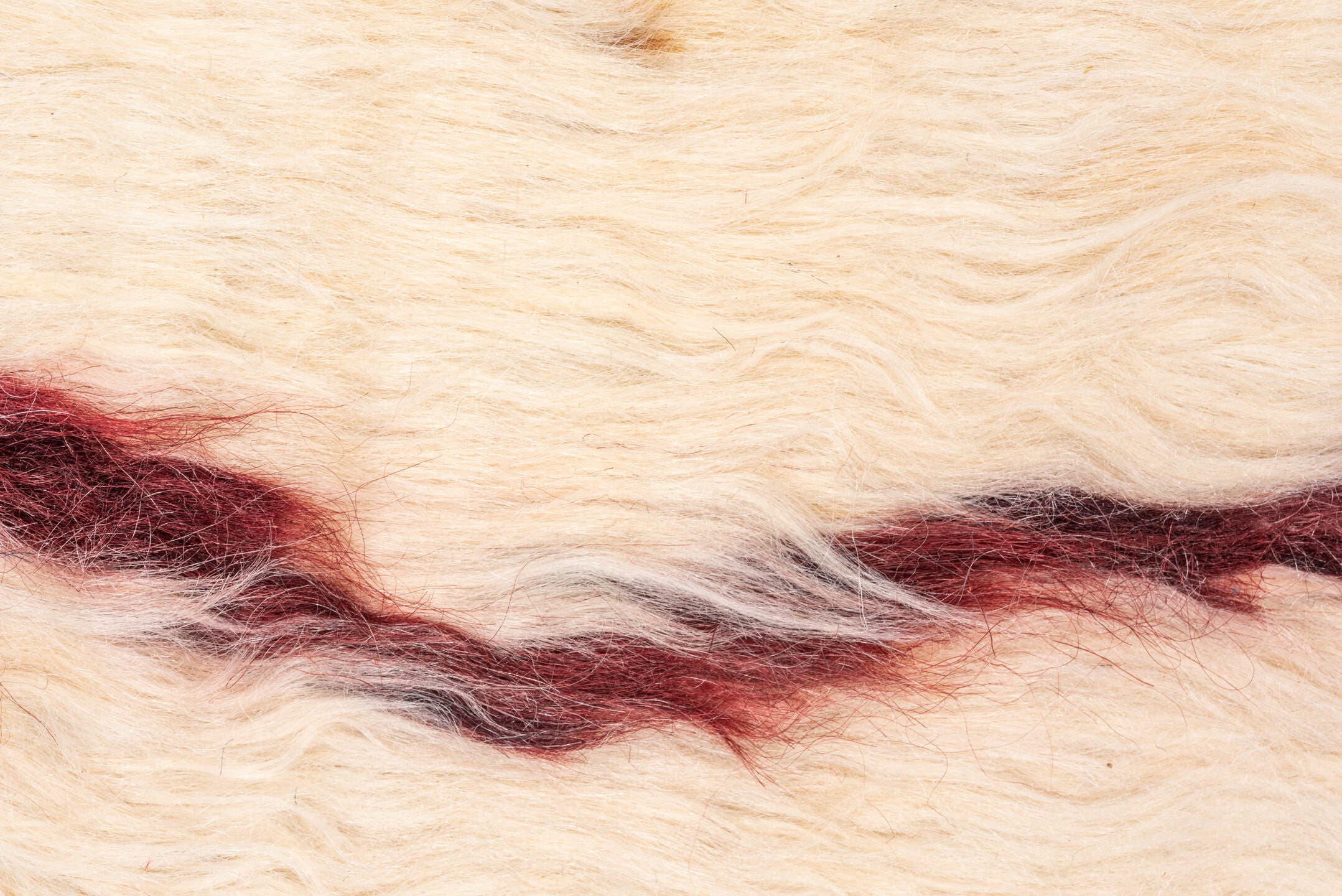5' x 6' one-of-a-kind handmade vintage Moroccan rug. Color palette: ivory, camel, burgundy, cream, beige