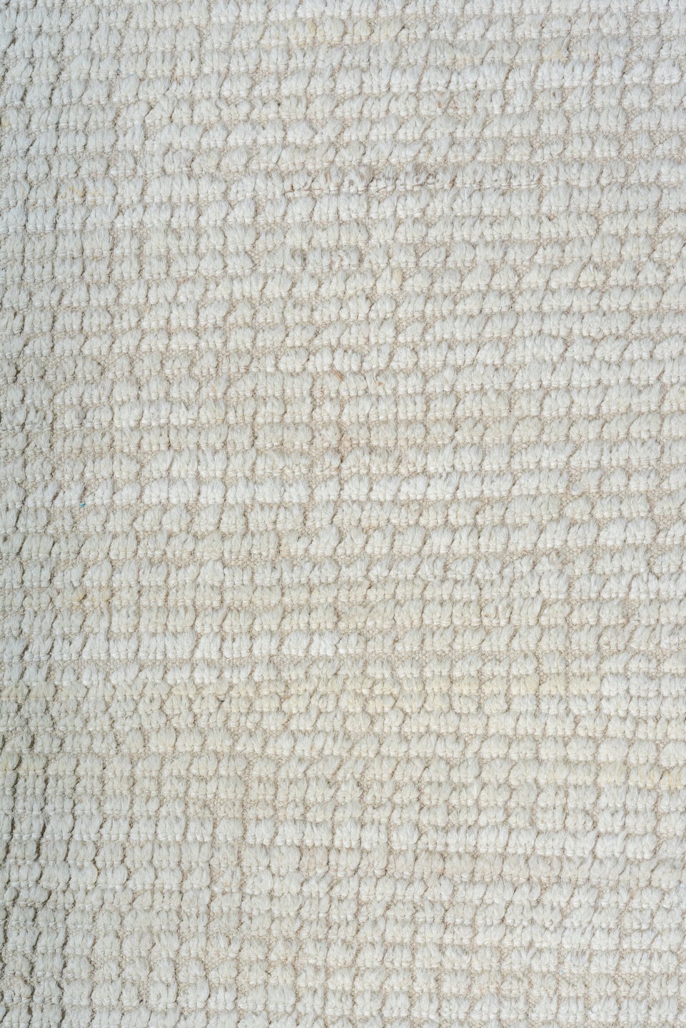 3' x 9' one-of-a-kind handmade vintage Tulu runner rug. Color palette: ivory, cream, beige