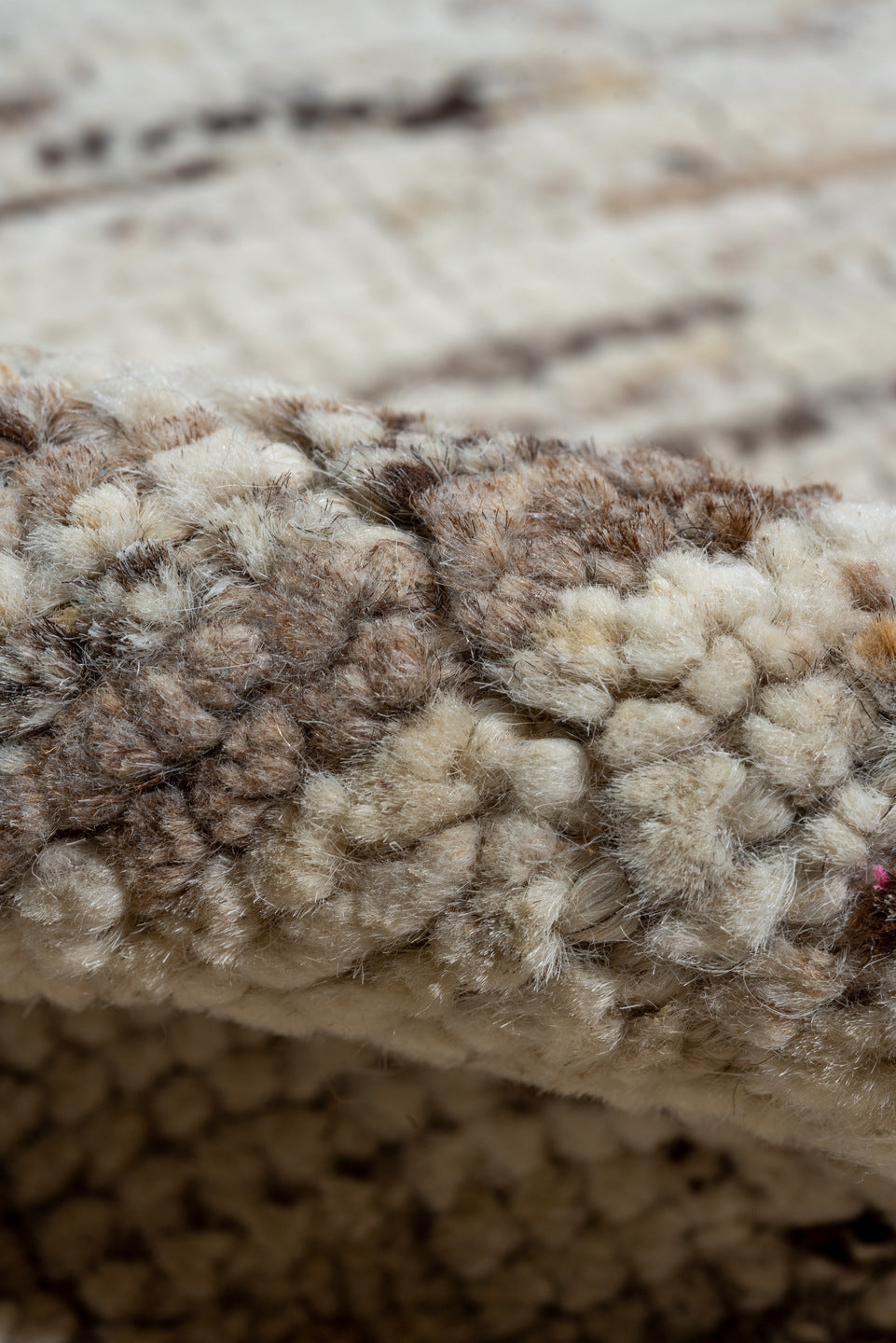 9' x 11' one-of-a-kind handmade vintage Tulu large size rug. Color palette: black, brown, dark gray, dim gray, gainsboro