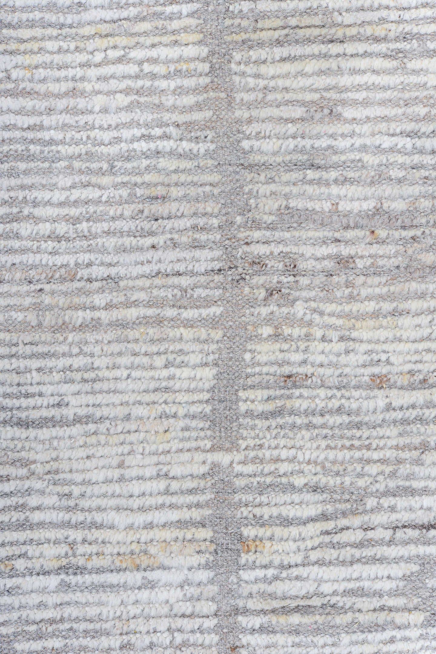 8' x 11' one-of-a-kind handmade vintage Tulu large size rug. Color palette: ivory, pale gray, taupe, cream, beige