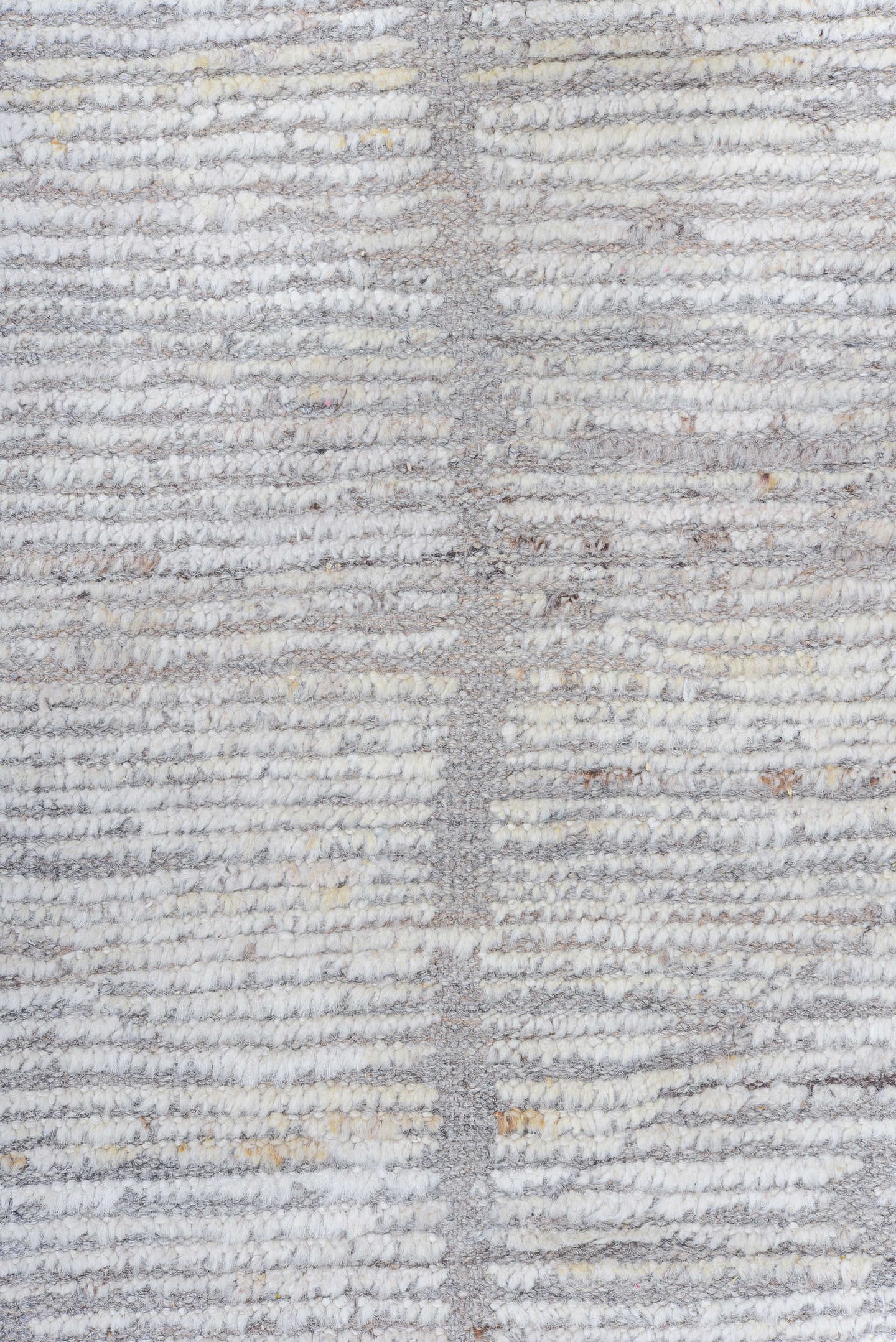 8' x 11' one-of-a-kind handmade vintage Tulu large size rug. Color palette: ivory, pale gray, taupe, cream, beige