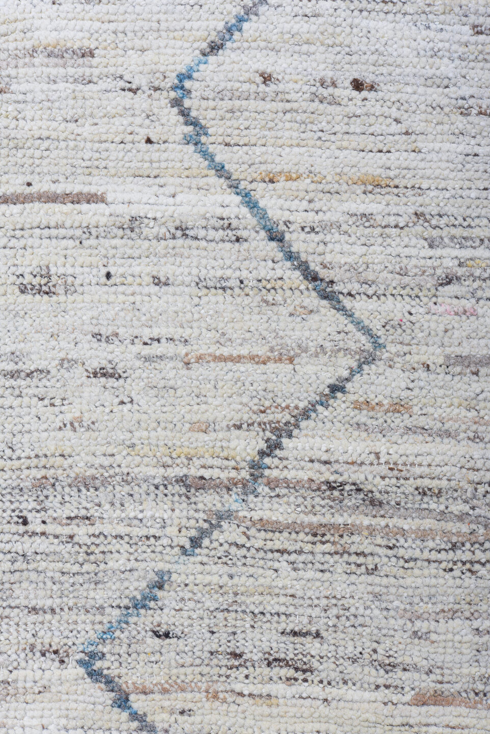 9' x 12' one-of-a-kind handmade vintage Tulu large size rug. Color palette: black, blue, dark gray, gainsboro, gray