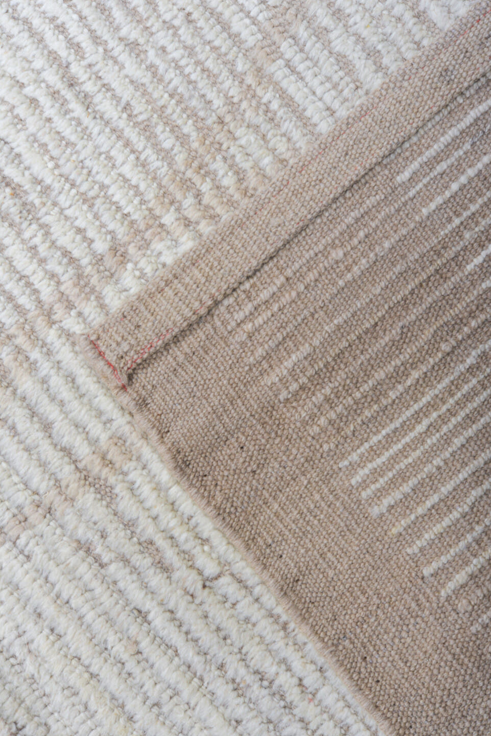 13' x 16' one-of-a-kind handmade vintage Tulu oversize rug. Color palette: ivory, cream, taupe, beige, gray