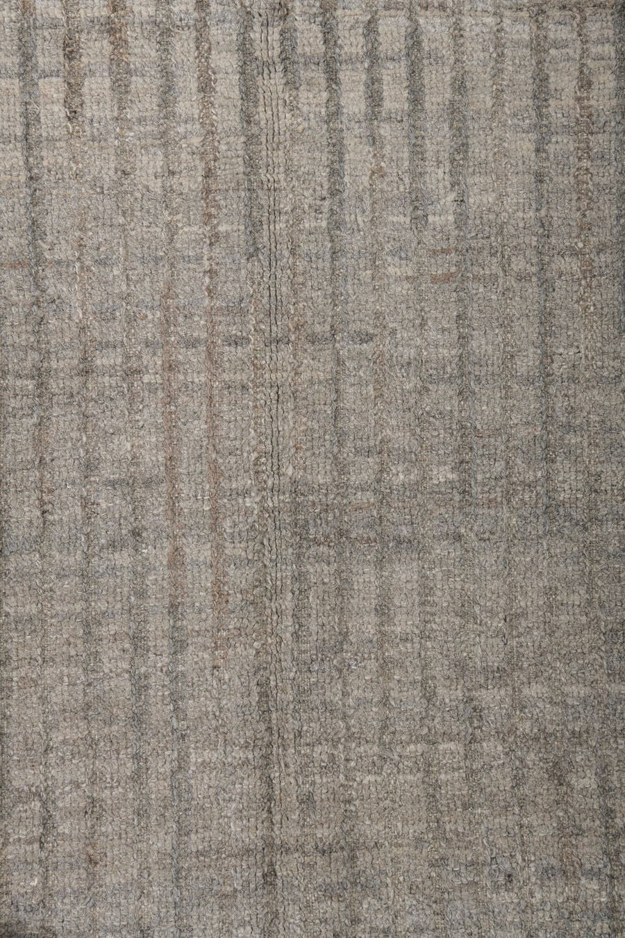2' x 9' one-of-a-kind handmade vintage Tulu runner rug. Color palette: ivory, taupe, beige, gray