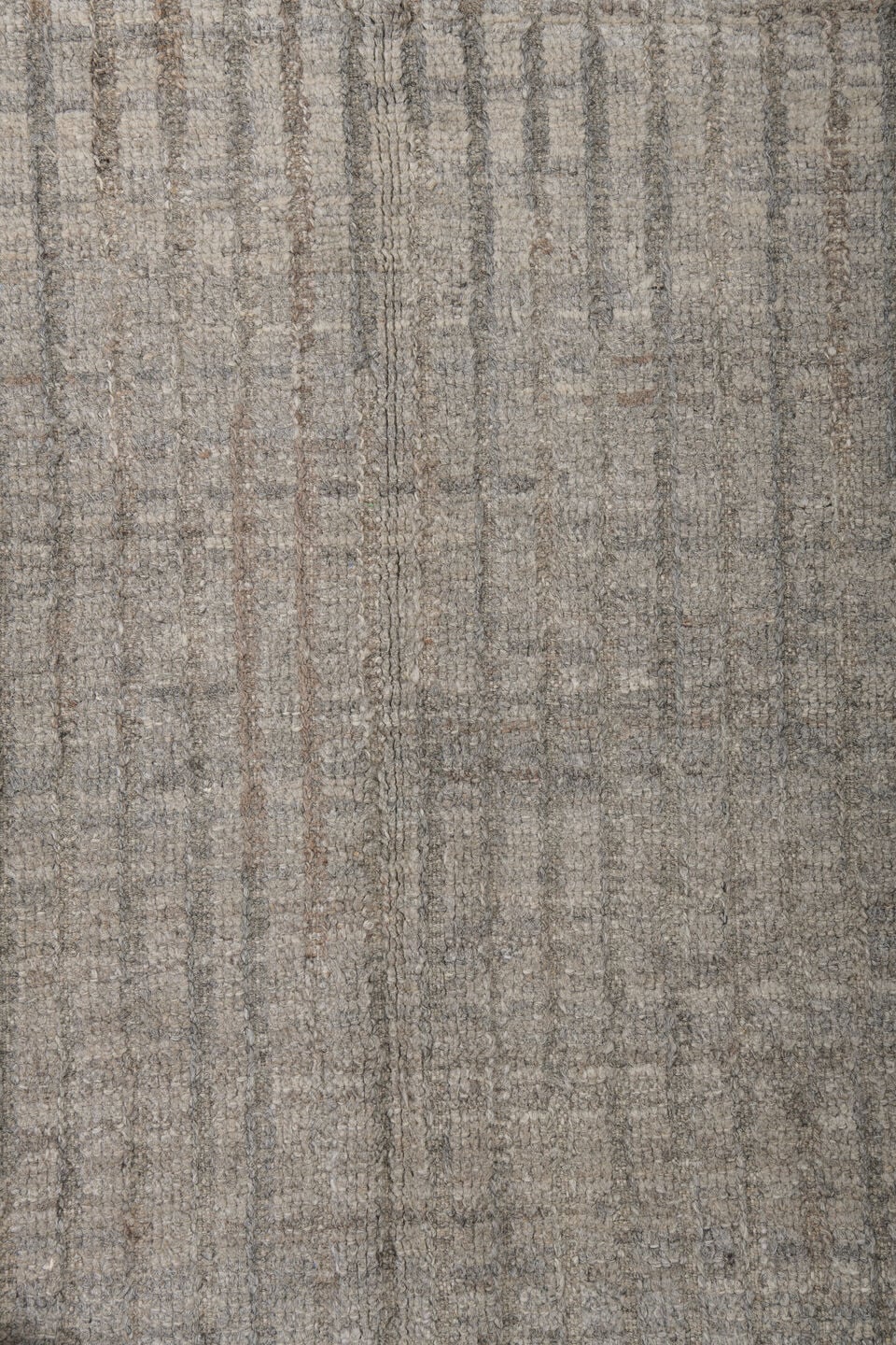 2' x 9' one-of-a-kind handmade vintage Tulu runner rug. Color palette: ivory, taupe, beige, gray