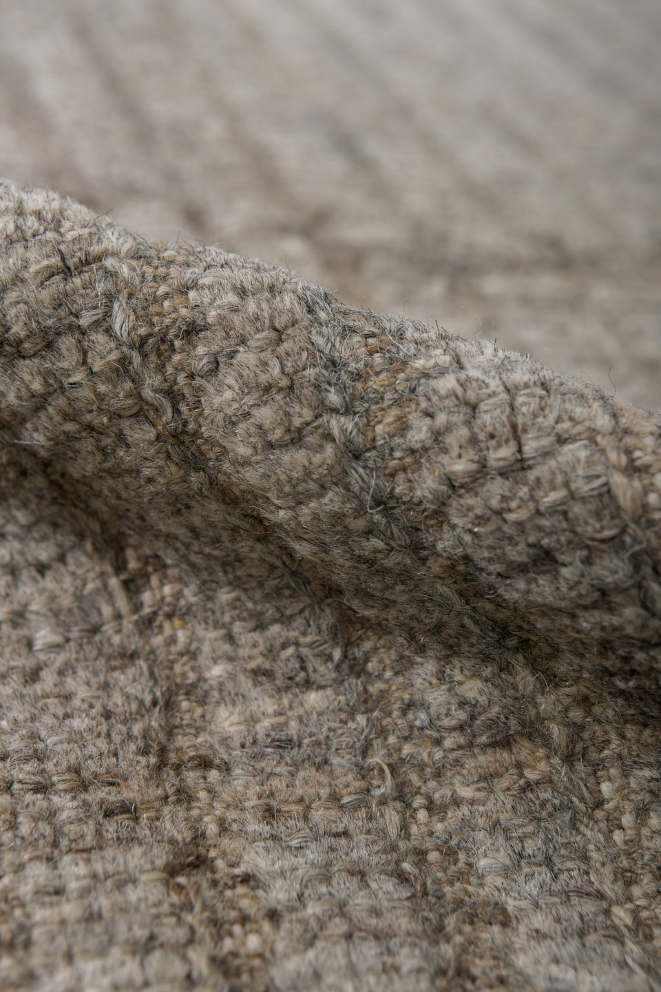 2' x 9' one-of-a-kind handmade vintage Tulu runner rug. Color palette: ivory, taupe, beige, gray