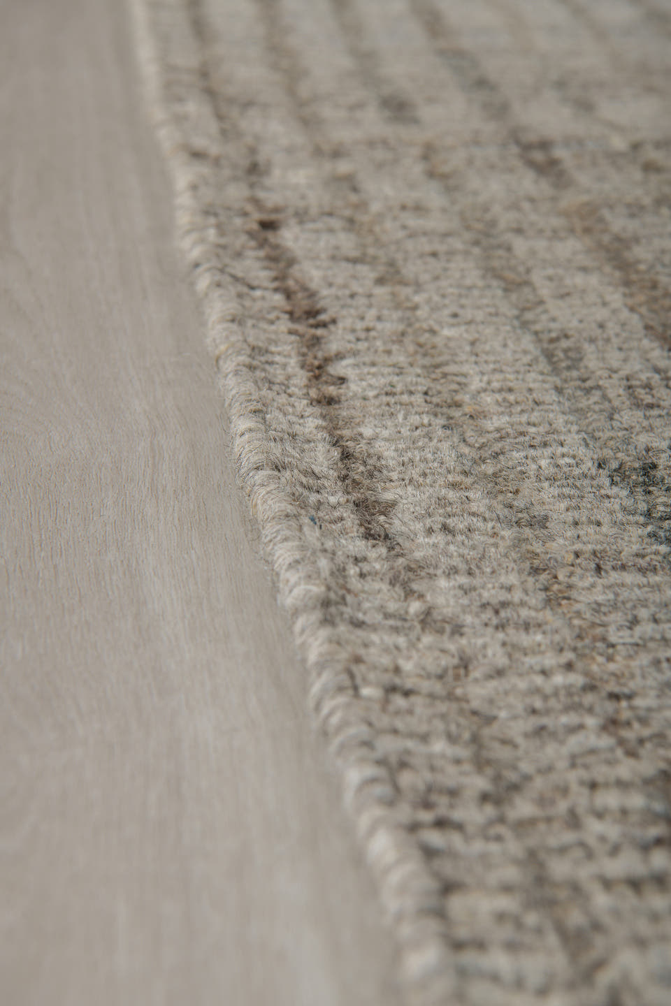 2' x 9' one-of-a-kind handmade vintage Tulu runner rug. Color palette: ivory, taupe, beige, gray