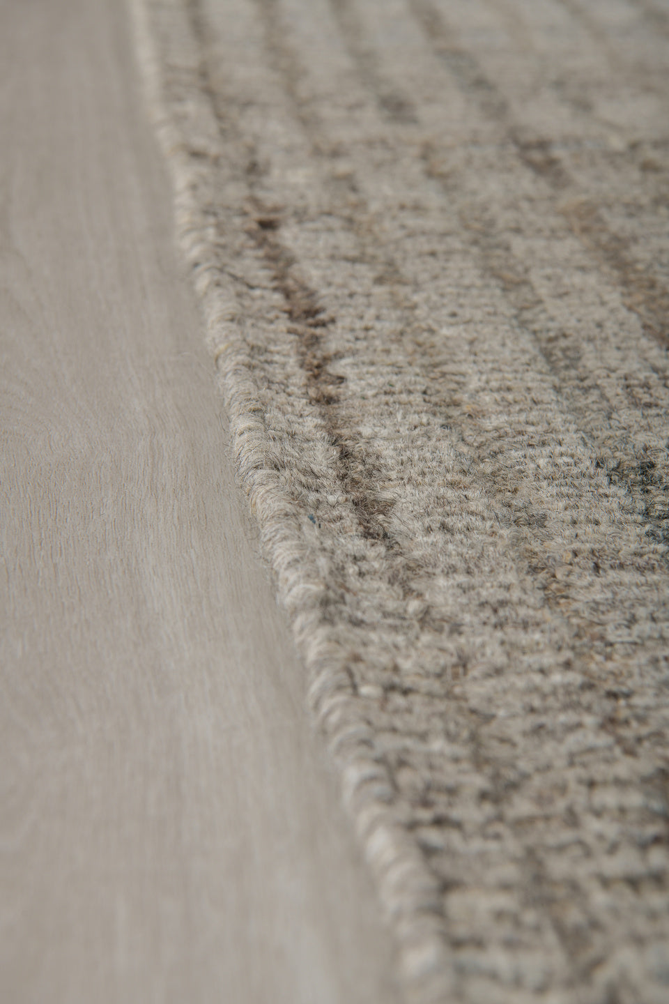 2' x 9' one-of-a-kind handmade vintage Tulu runner rug. Color palette: ivory, taupe, beige, gray