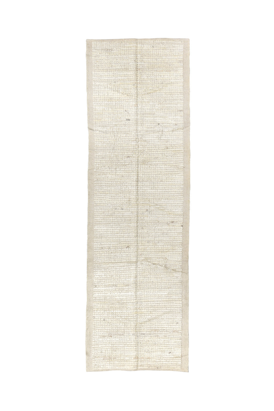 3' x 10' one-of-a-kind handmade vintage Tulu runner rug. Color palette: dark gray, gainsboro, gray, light gray, off-white