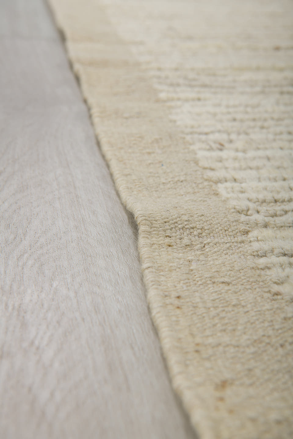 3' x 10' one-of-a-kind handmade vintage Tulu runner rug. Color palette: ivory, cream, beige, taupe, gray
