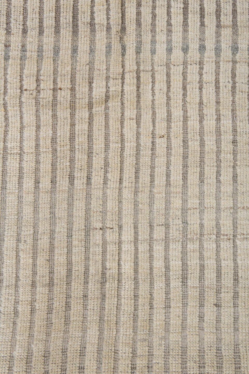 2' x 9' one-of-a-kind handmade vintage Tulu runner rug. Color palette: ivory, taupe, gray, cream, beige