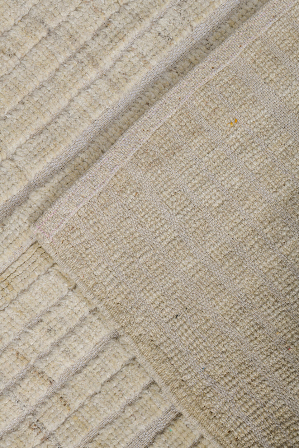 3' x 10' one-of-a-kind handmade vintage Tulu runner rug. Color palette: ivory, cream, beige, taupe, light gray, gray