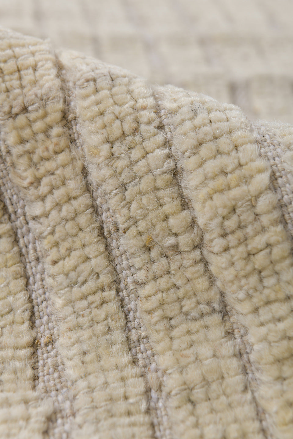 3' x 10' one-of-a-kind handmade vintage Tulu runner rug. Color palette: ivory, cream, beige, taupe, light gray, gray
