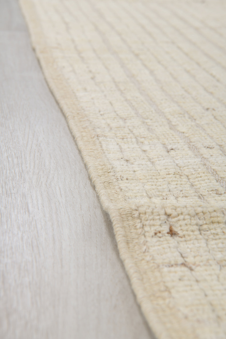 3' x 10' one-of-a-kind handmade vintage Tulu runner rug. Color palette: ivory, cream, beige, taupe, light gray, gray